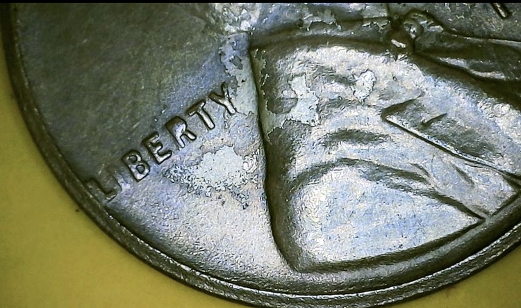 New-Photos-1943-S-DDO-?-Error-In-Date-Liberty--Unum---Right-Hand-Wheat----Slag-Or-Zinc-Patches