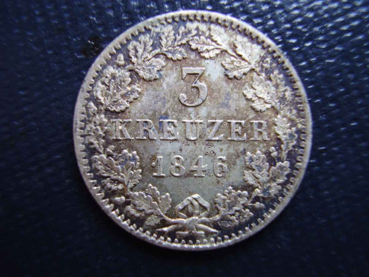 German-States-Hohenzollern-Hechingen-3-Kreuzer-1846