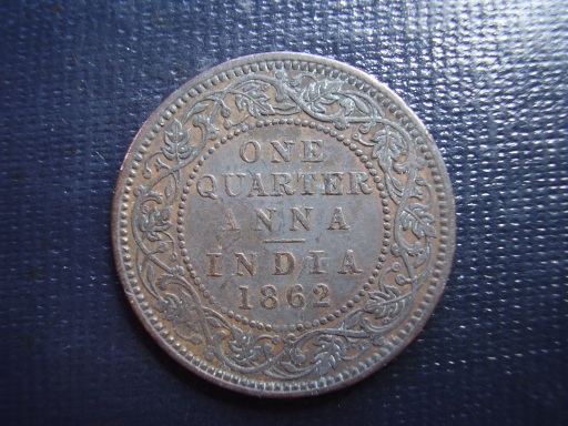 1862-Quarter-Anna-India