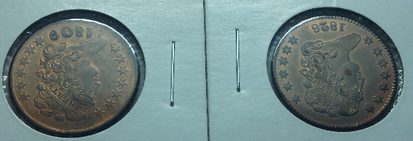 1809/6-1/2-Cent,-1826-1/2-Cent-Grading-Tone-Questions--New-Pictures