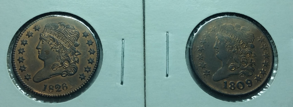 1809/6-1/2-Cent,-1826-1/2-Cent-Grading-Tone-Questions--New-Pictures