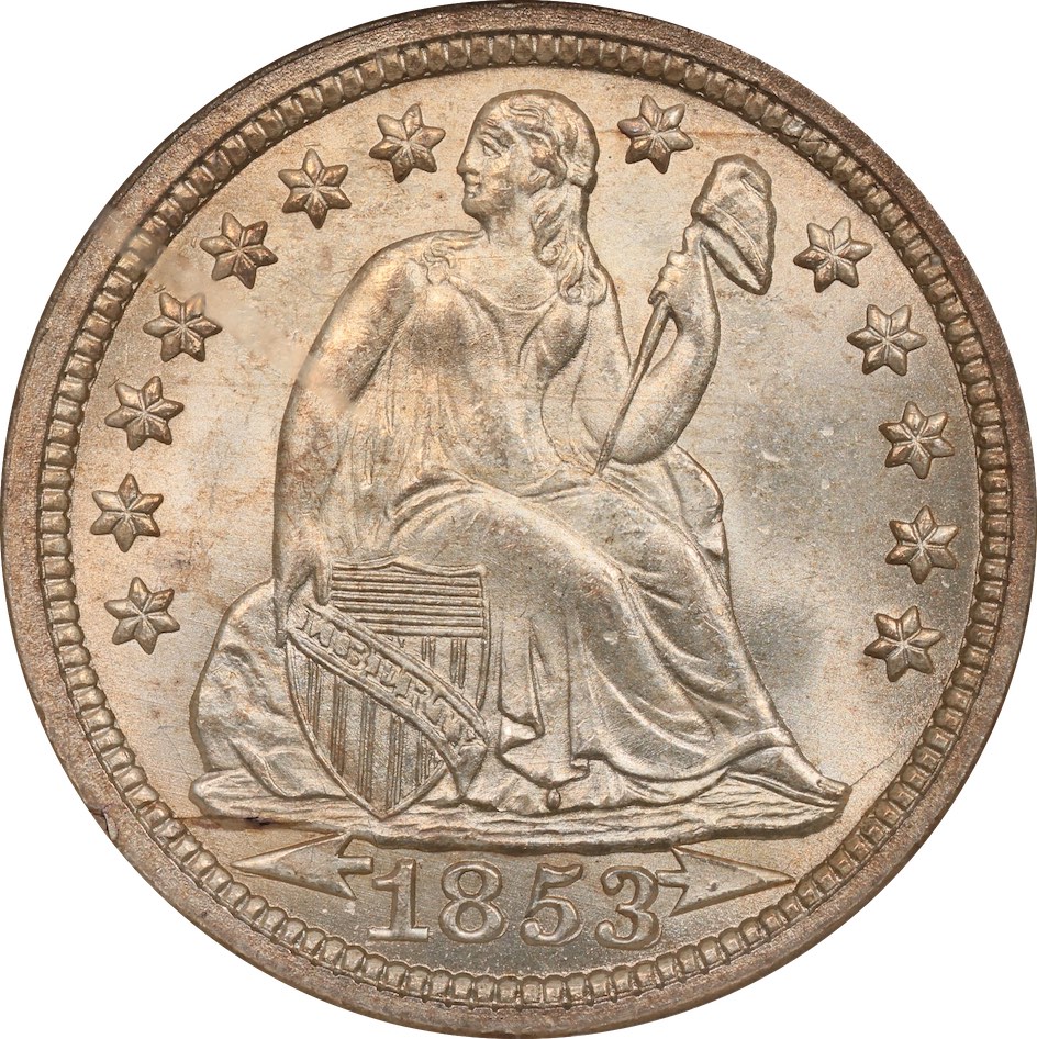 1853/1853-Liberty-Seated-Dime-F-107,-Finest-Known