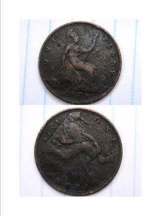 1875-Penny-Muled-With-1879-Penny