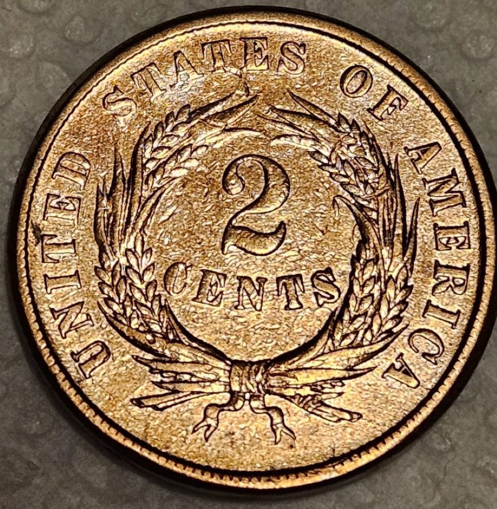 1864-2-Cent-Red-For-Grading-And-Opinions