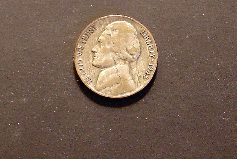 1945-P-Jefferson-Silver-Nickel-?-Die-Brake-?