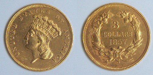 1857-S--3-Dollar-Gold-Piece