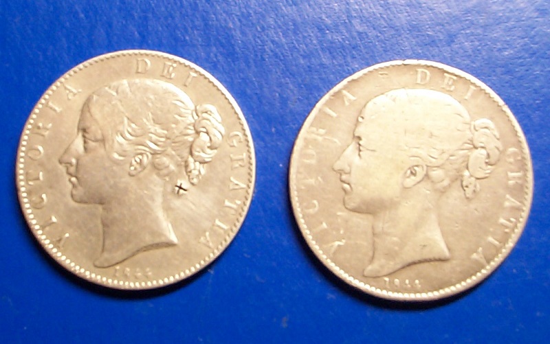 1844-Crown---Strange-Anomally-On-Face