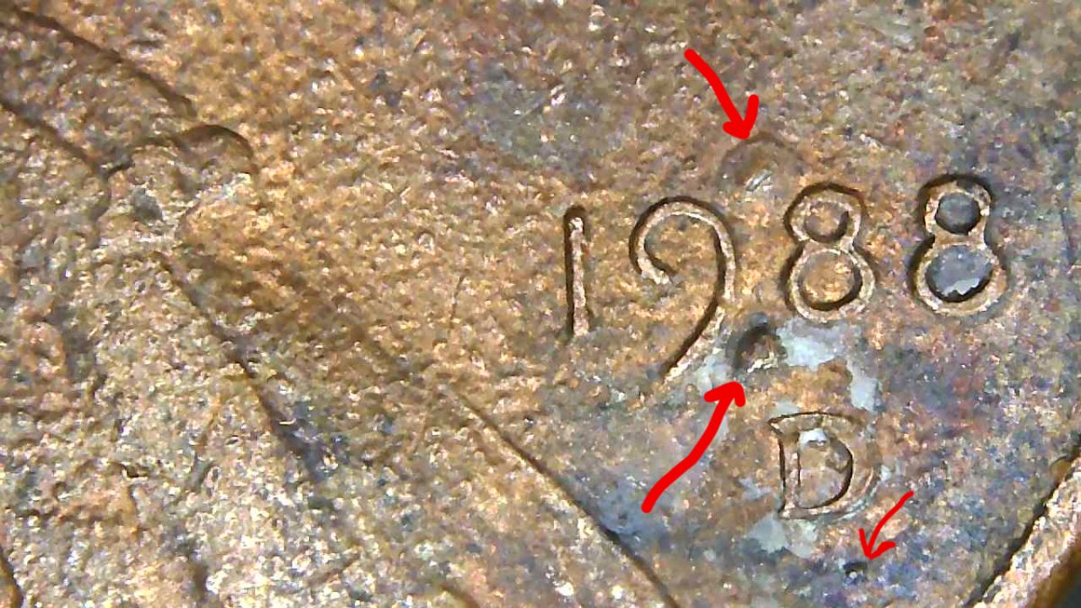 1988-D-Penny,-With-Bubbly-Surface?-Or-PMD