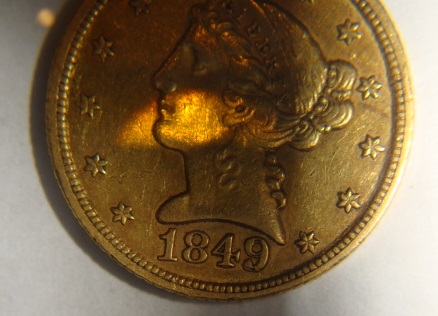 1849-Coronet-$5-Half-Eagle