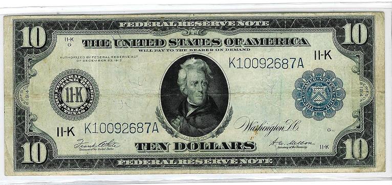 Blue-Seal-$10-Federal-Reserve-Note