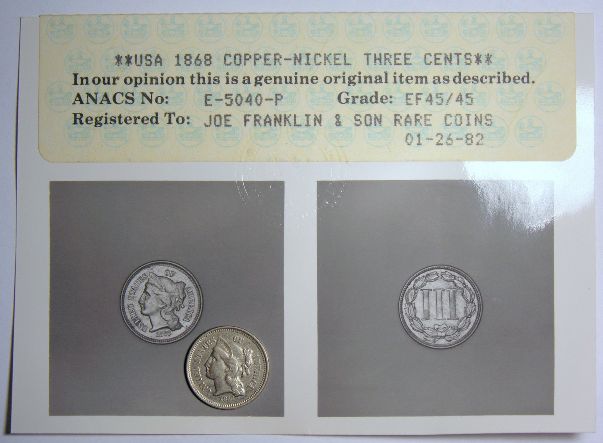 Old-Time-ANACS-Cert