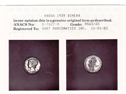 Old-Time-ANACS-Cert