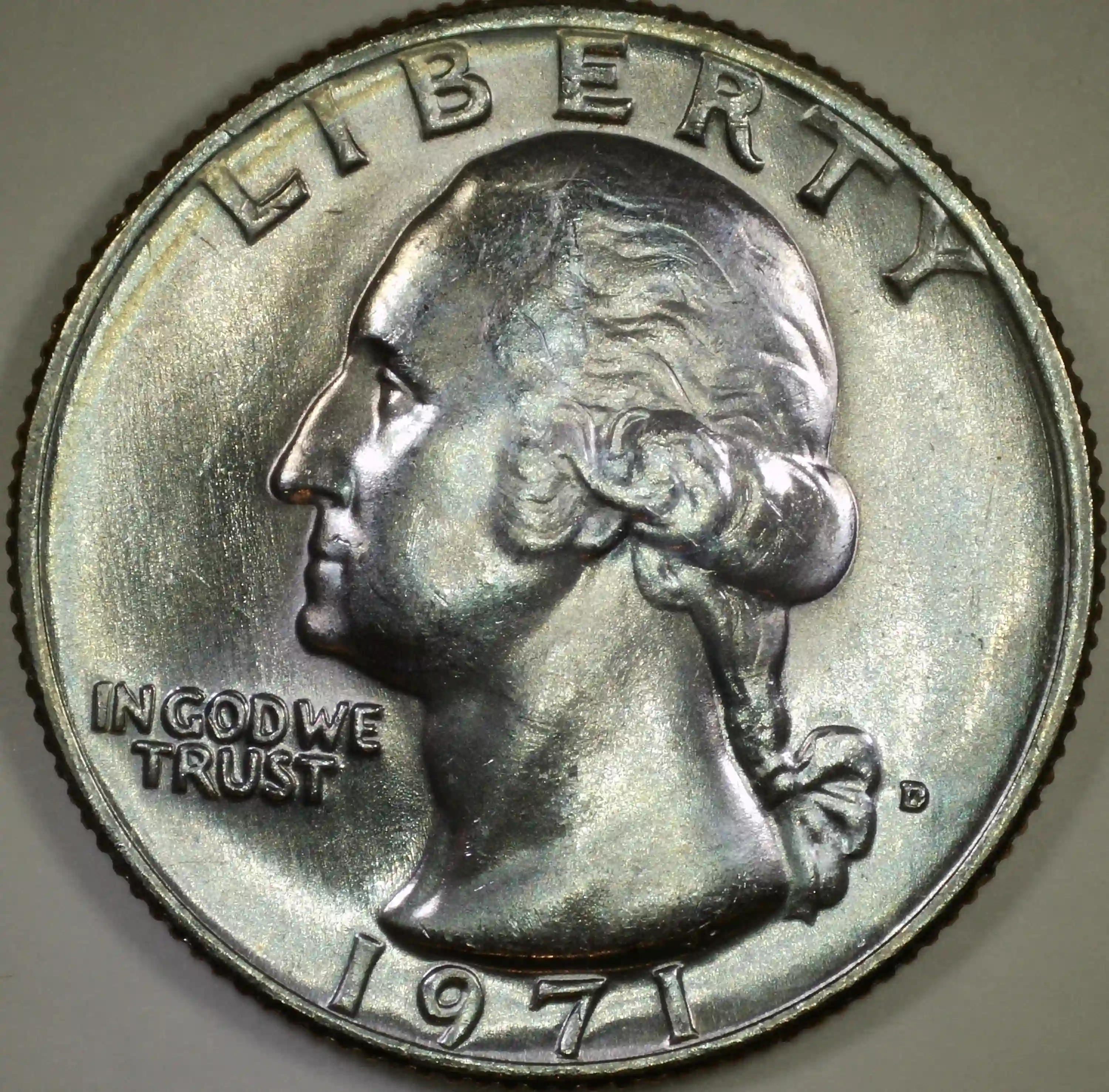 1971-D-Washington-Quarter---Second-Initials-Or-