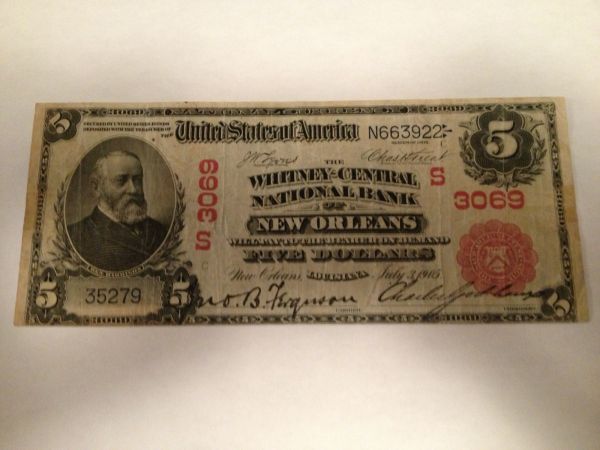 Rare-Louisiana-Red-Seal-National-Bank-Note