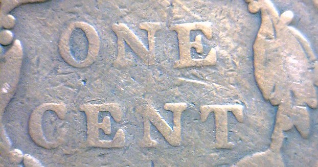 1819/8-Large-Cent-Rotated-100-Degrees