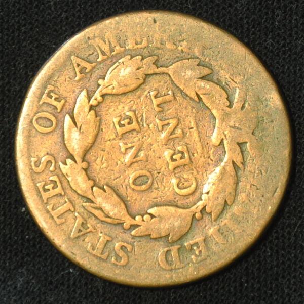 1819/8-Large-Cent-Rotated-100-Degrees
