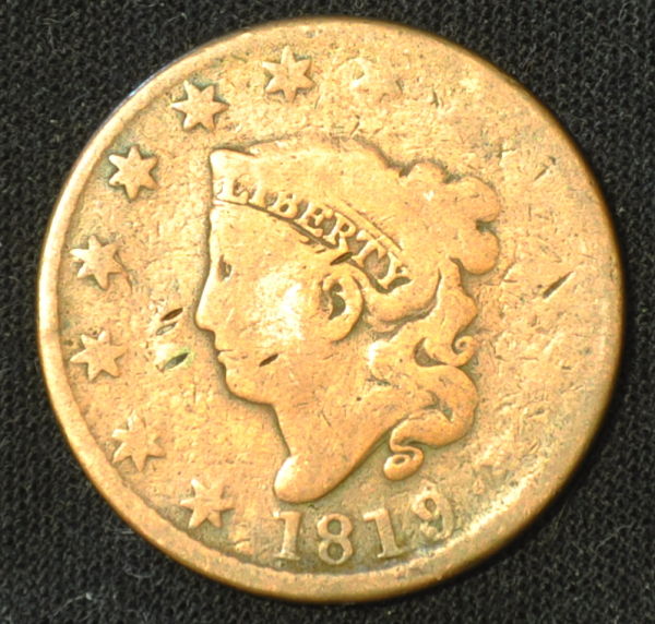 1819/8-Large-Cent-Rotated-100-Degrees
