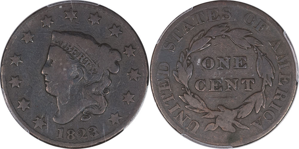 1823-Large-Cent,-Opinions-Welcome