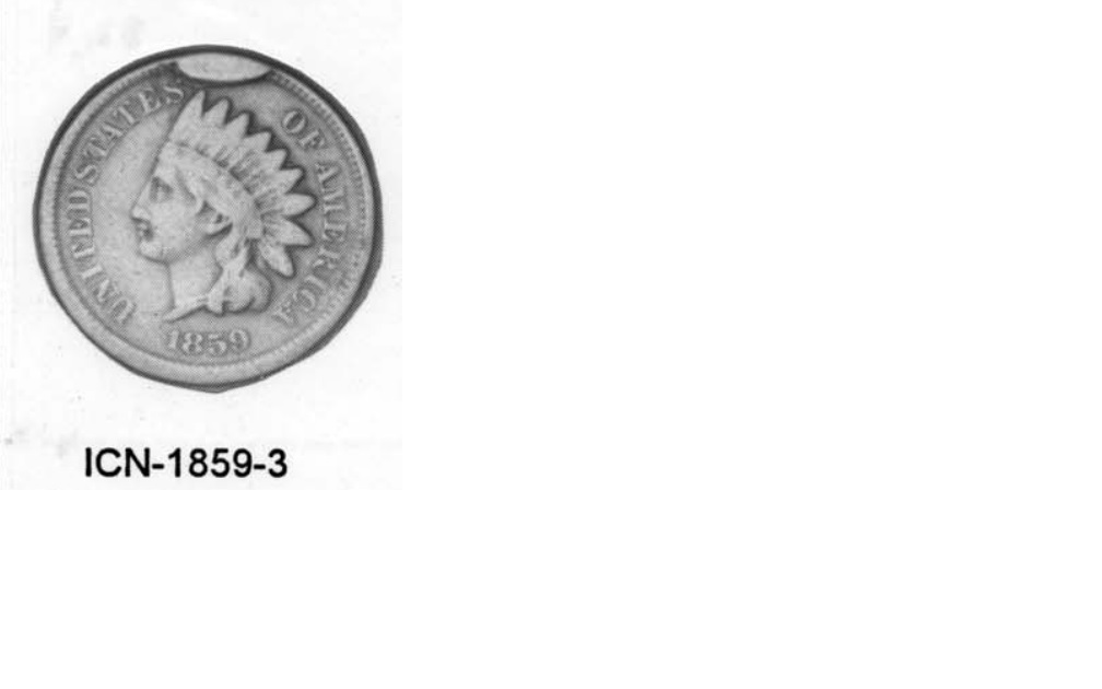 1859-Indian-Head-Cent-With-A-Huge-Die-Break-/-Cud