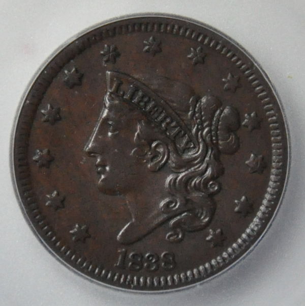 1838-Large-Cent-To-Grade