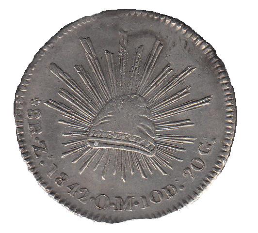 Zacatecas-8-Reales-1842-Riddle-#-237-Contemporary-Fake