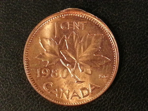 1980-Penny-Slight-Clip/Extra-Rim-Metal/Struck-Off-Center