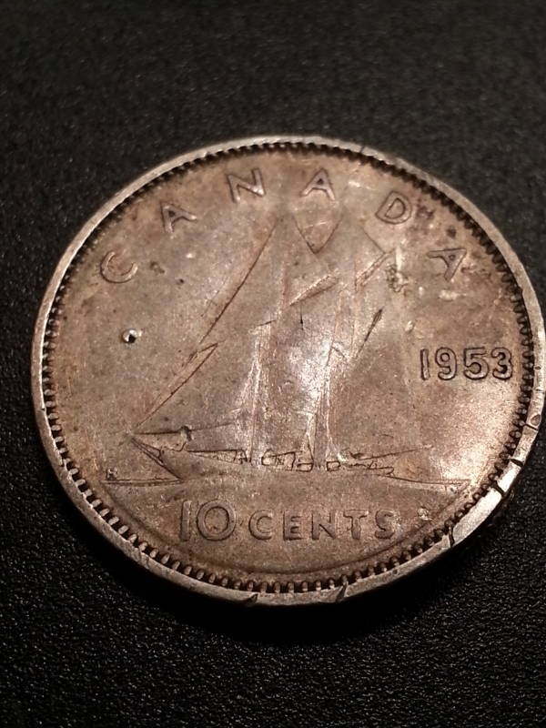 1953-10-Cent-Partially-Split-Planchet?
