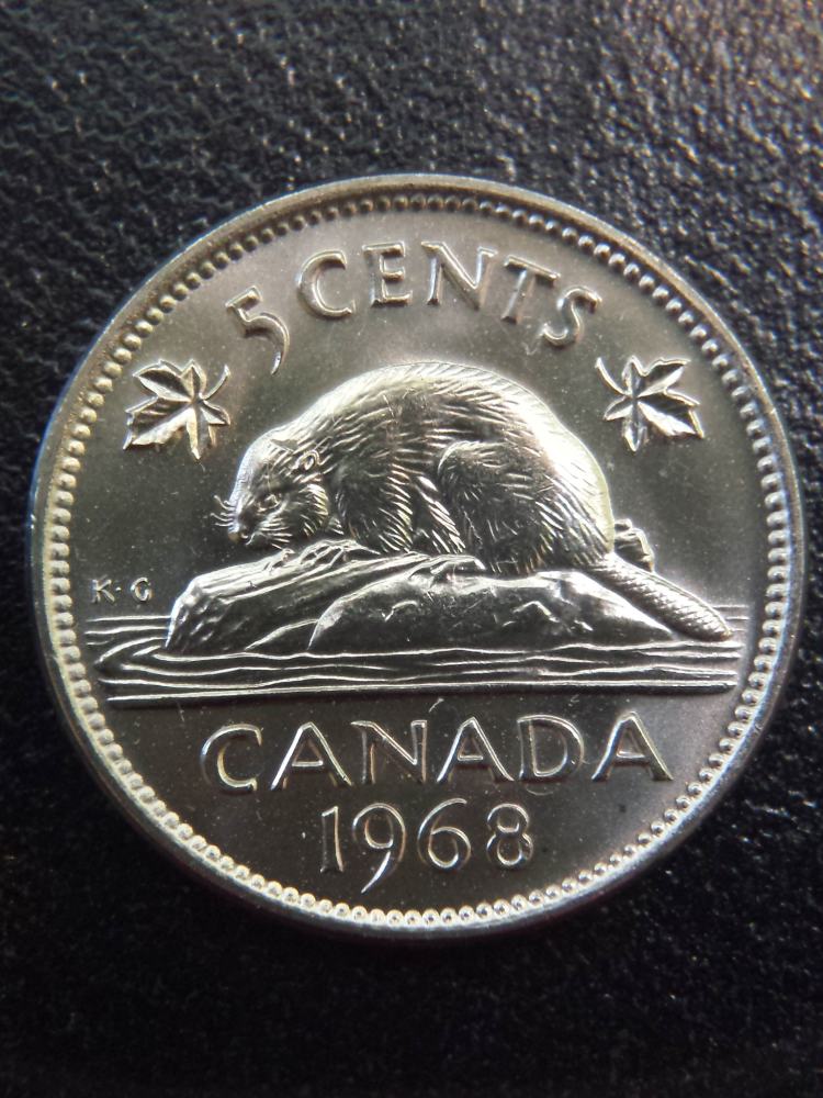 1968-5-Cents-With-Denticles-Into-Beads