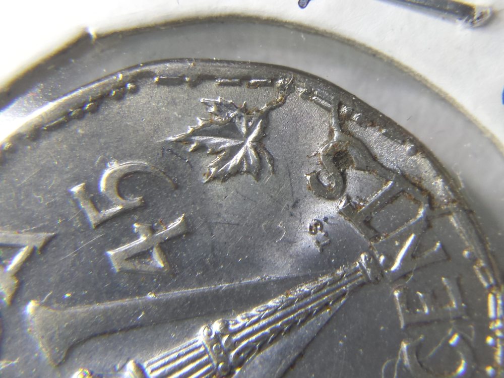 1945-Victory-Nickel-With-Massive-Retained-Broken-Die