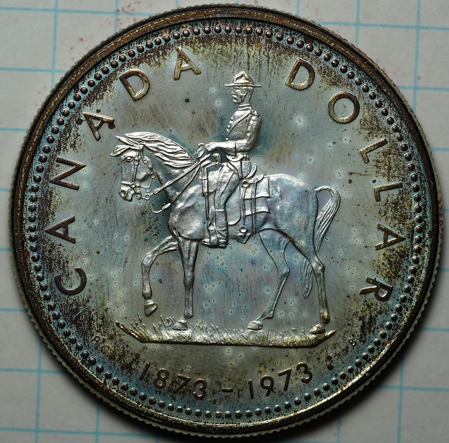 1973-Silver-Dollar--Mountie-Coin