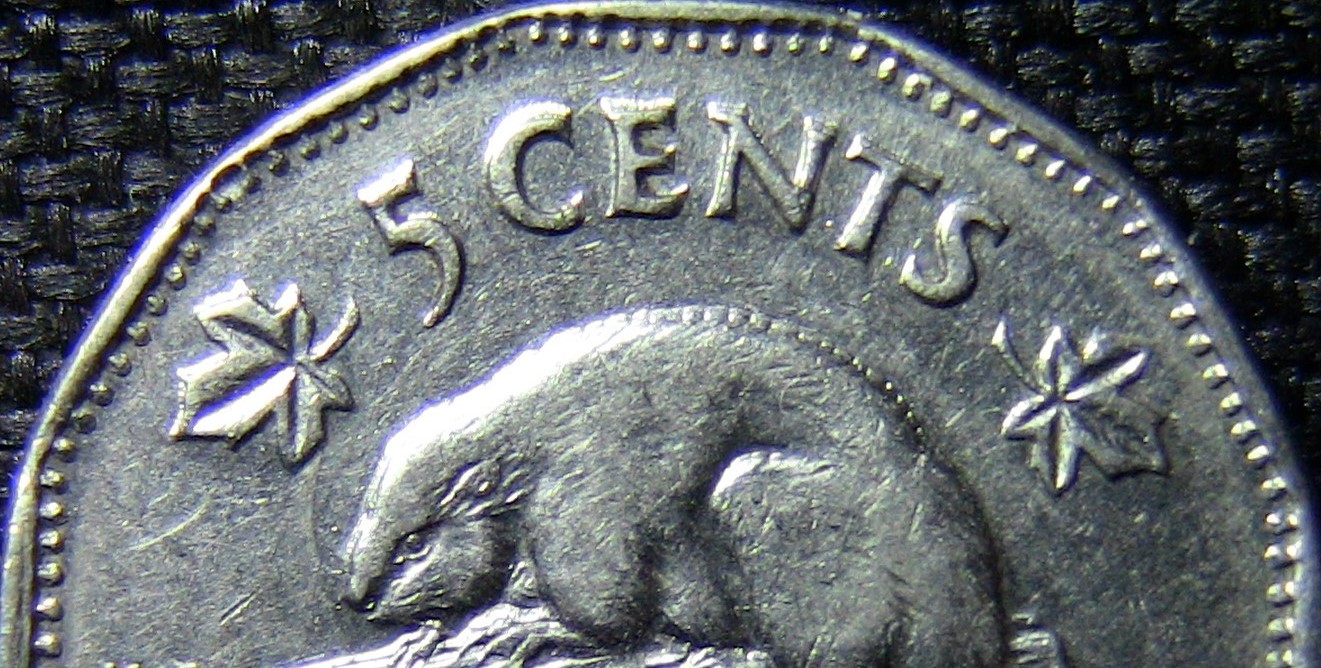 1949-Canadian-Nickel-With-Doubled-Leaf-And-5-Cent-Header