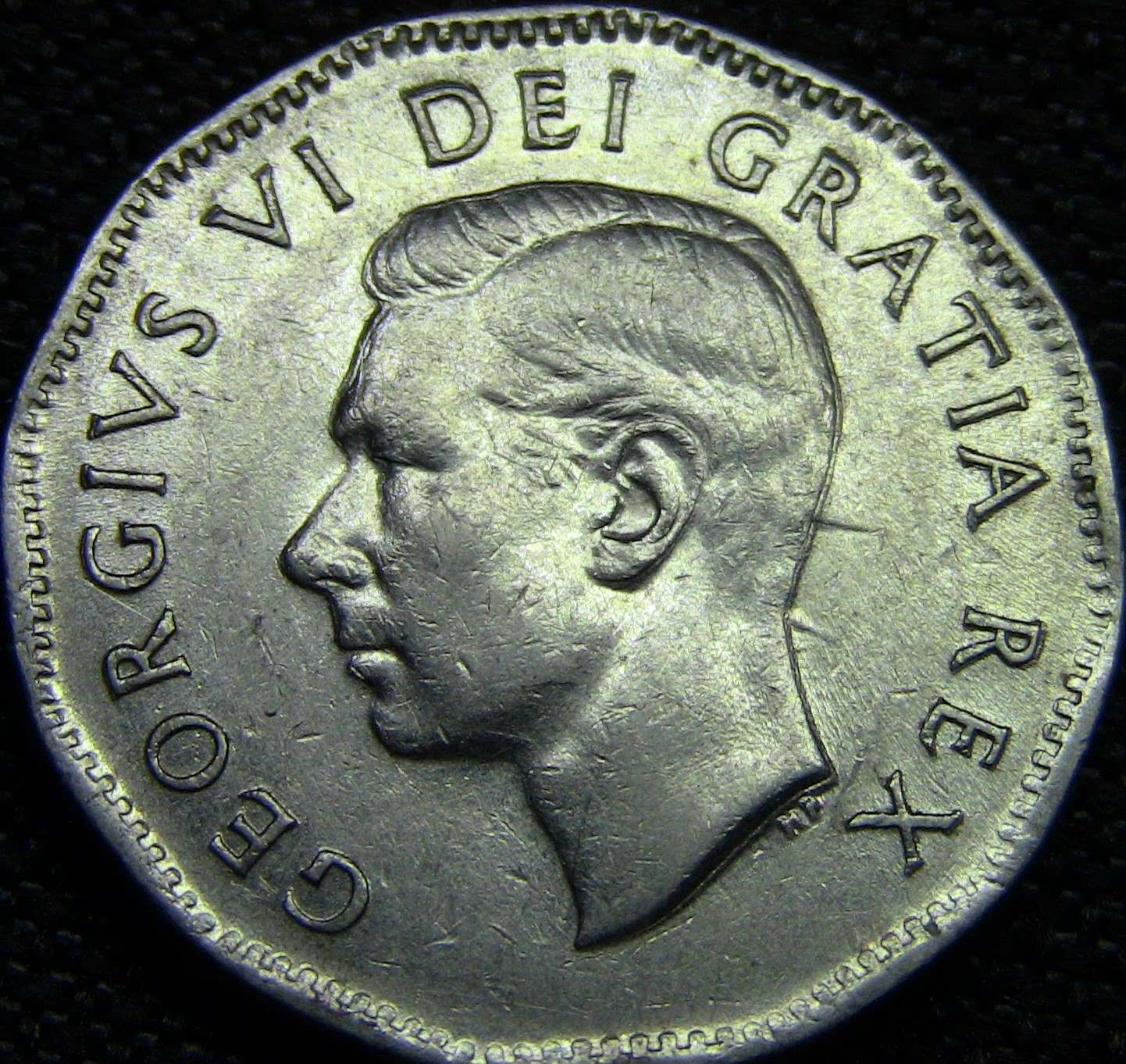 1949-Canadian-Nickel-With-Doubled-Leaf-And-5-Cent-Header