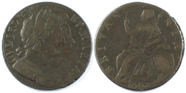Multi-Error-1701-William-III-1/2-Penny