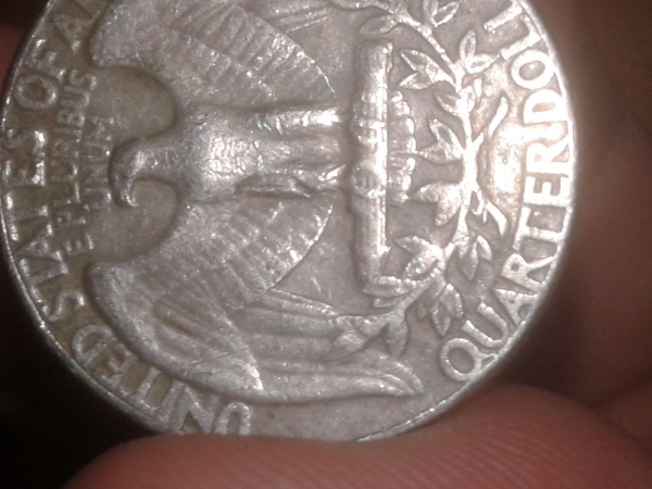 1974-D-Washington-Quarter-With-Piece-Missing-On-Reverse