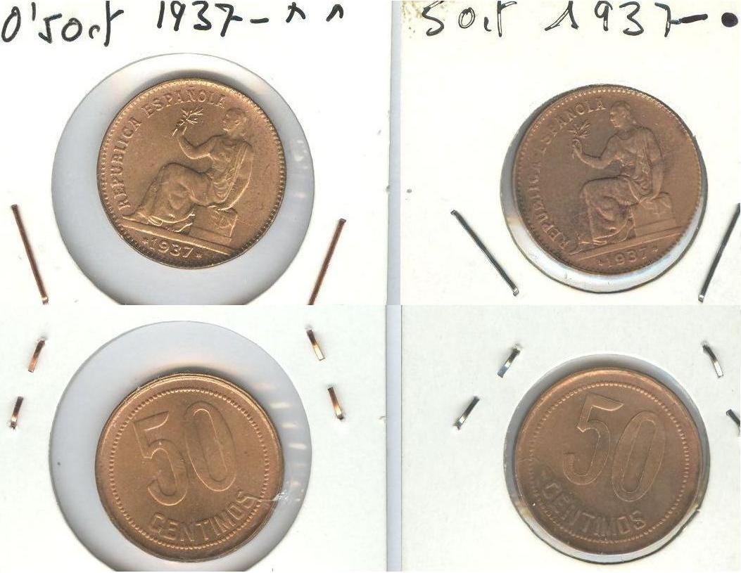 Help-W/-Spain-50-Centimos-1937-Variants