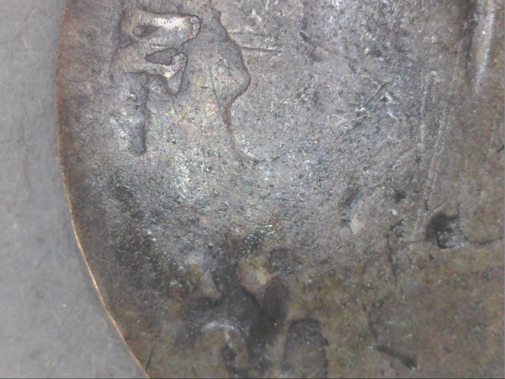 Unidentified-Silver-Coin--1700's?-Small-With--Letters-