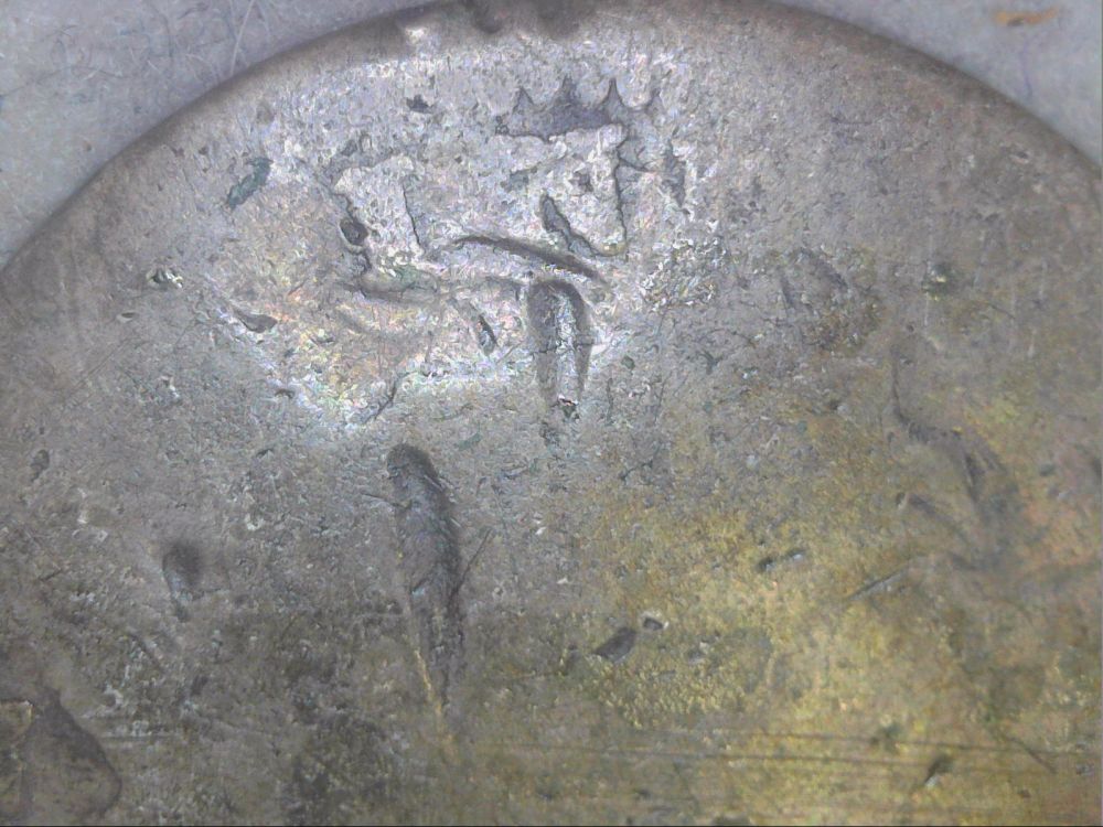 Unidentified-Silver-Coin--1700's?-Small-With--Letters-