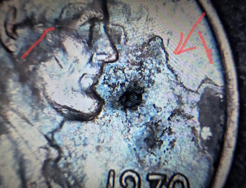 1970-Penny-2nd-Impression-On-Obverse