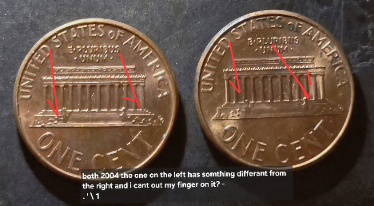 2004-Penny--Something-Looks-Differant-On-Obverse-Side