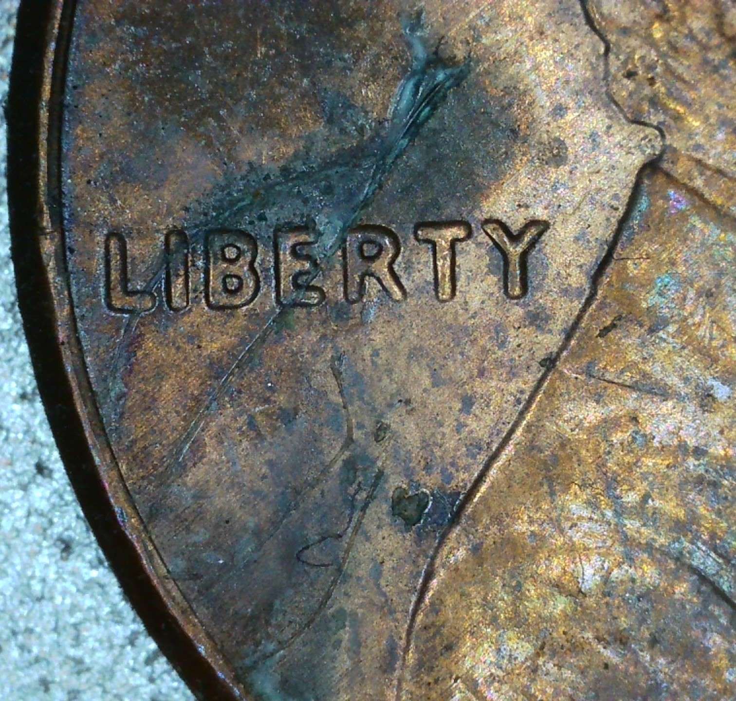 2003-Lincoln-Penny-Strike-Through-Hair