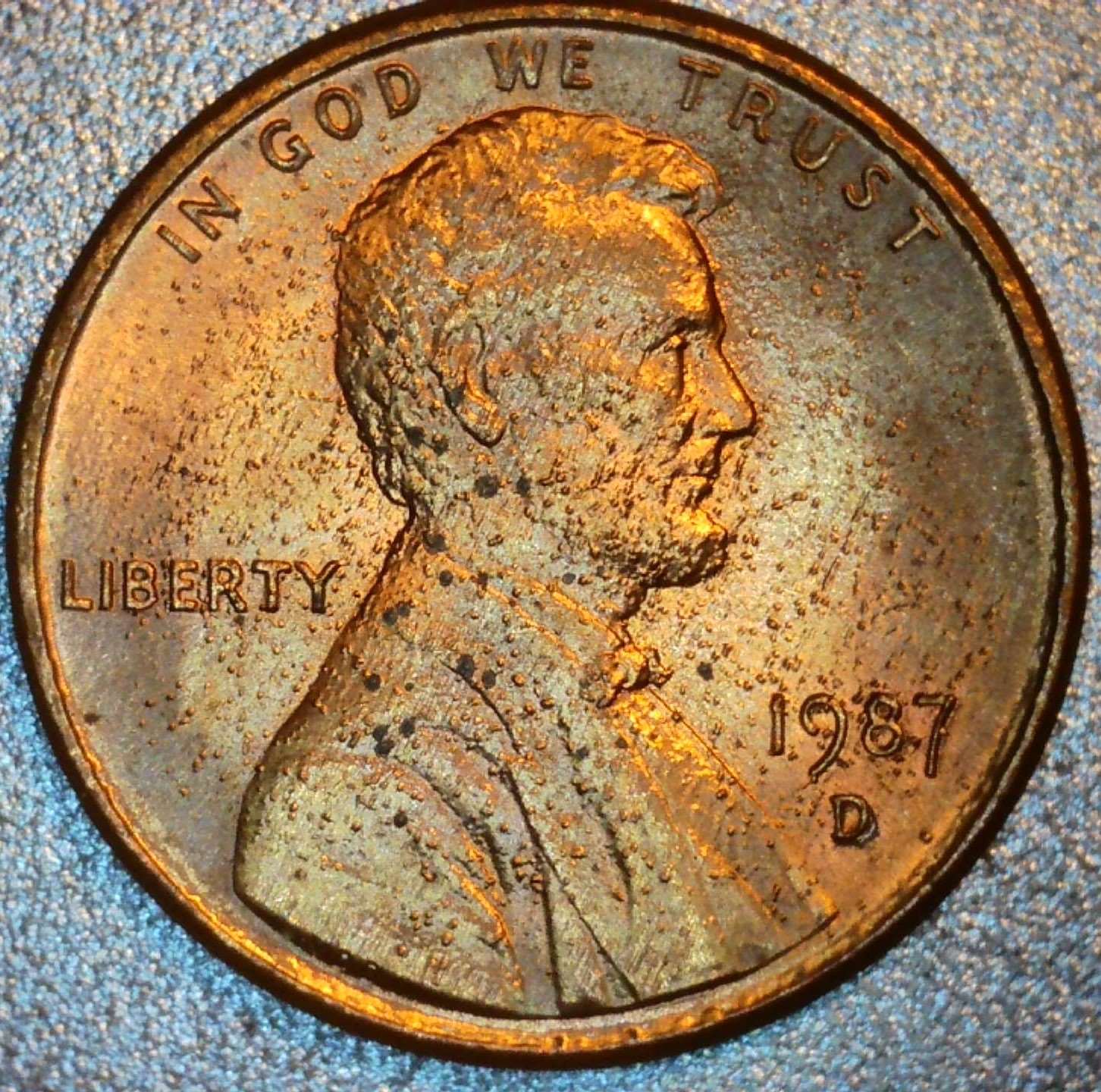 1987-D-Lincoln-Cent-Extreme-Gas-Bubbles