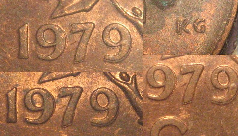 Canada-1979-And-1967-1-Cent-Coins-Double-Dates?