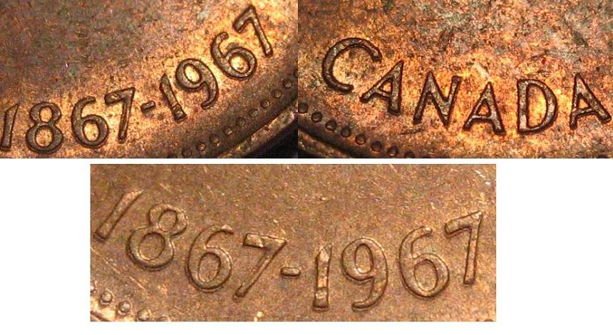 Canada-1979-And-1967-1-Cent-Coins-Double-Dates?