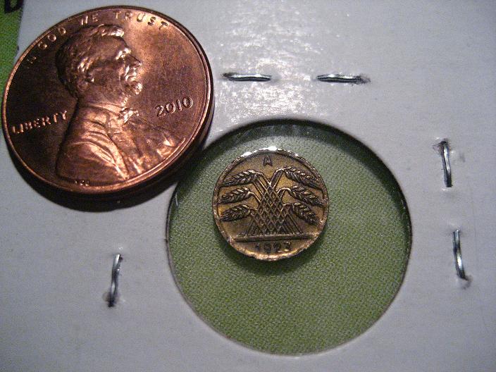 Very-Small-1923-A-Rentpfennig-Coin/Token?-|-Play-Money