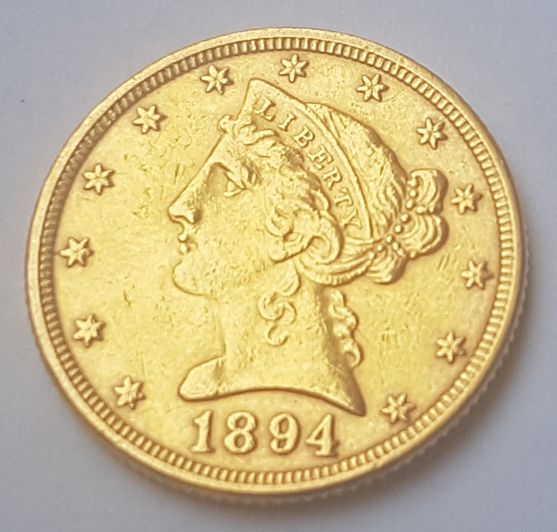 1894-$5-Liberty-Half-Eagle-Gold-Coin