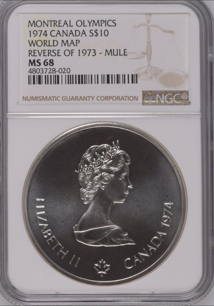 New-Acquisition---1974-Canada-$10-REV-Of-1973---Map-Mule-NGC-M68