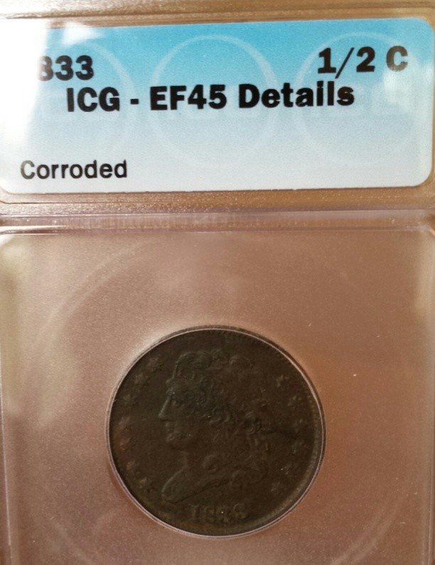 1833-Half-Cent