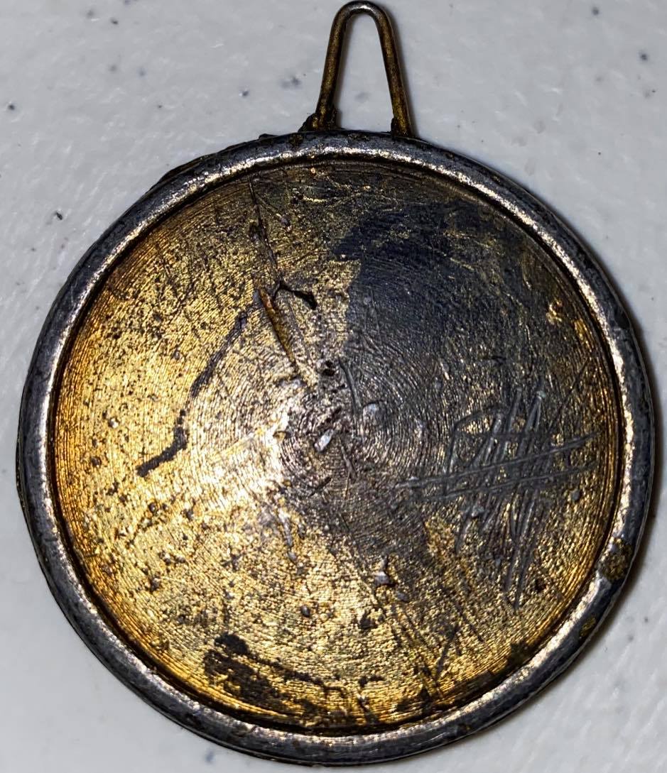 Unidentified-Coin,-Medallion?-Id:-Mantle-Clock-Pendulum-Bob
