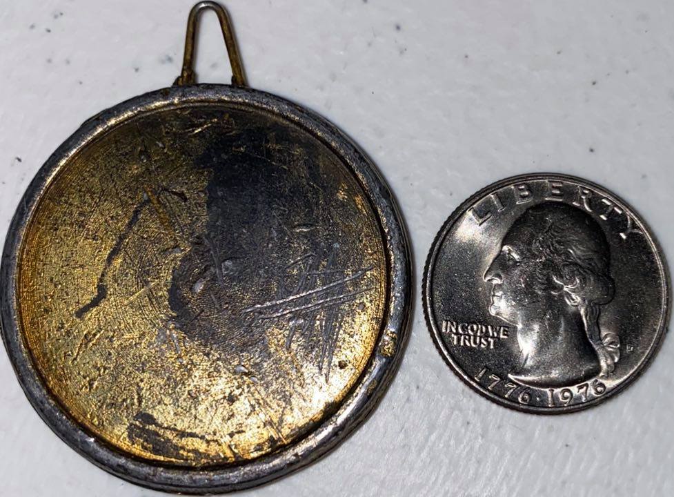 Unidentified-Coin,-Medallion?-Id:-Mantle-Clock-Pendulum-Bob