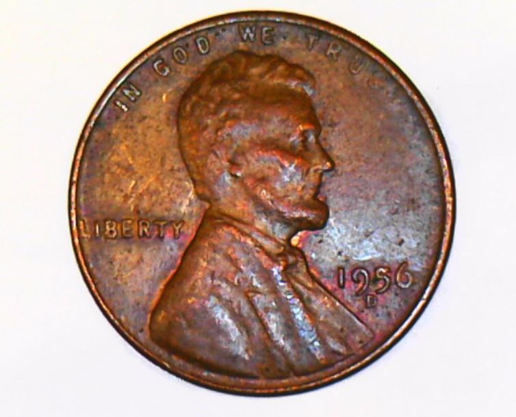 1956-D-Wheat-Penny-Error-Coin-D/D